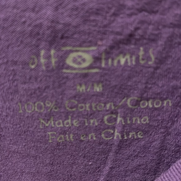 Off Limits Purple T-Shirt, size M - Picture 3 of 3